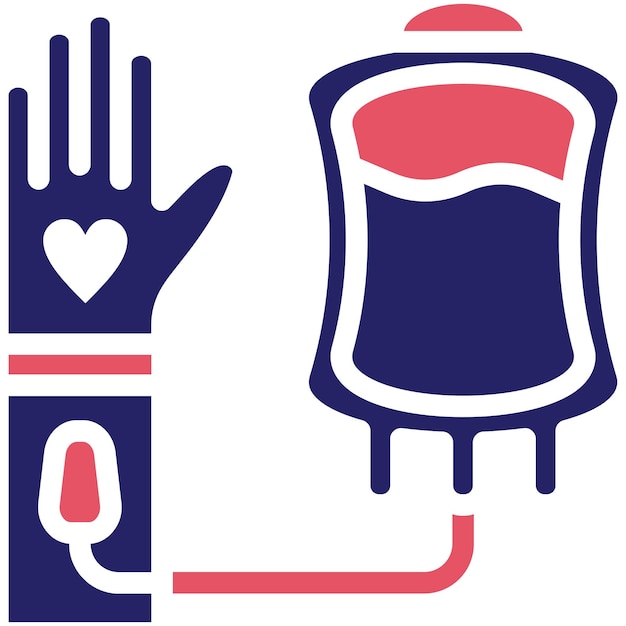 Vecteur l'icône vectorielle du don de sang est une illustration de l'icône du don.