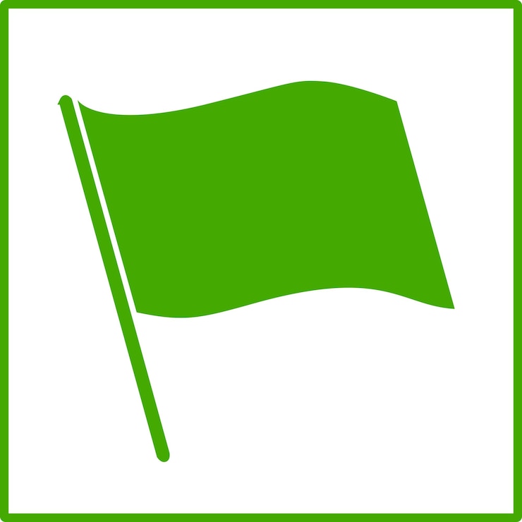 Vecteur icône vectorielle du drapeau vert écologique image du drapeau respectueux de l'environnement