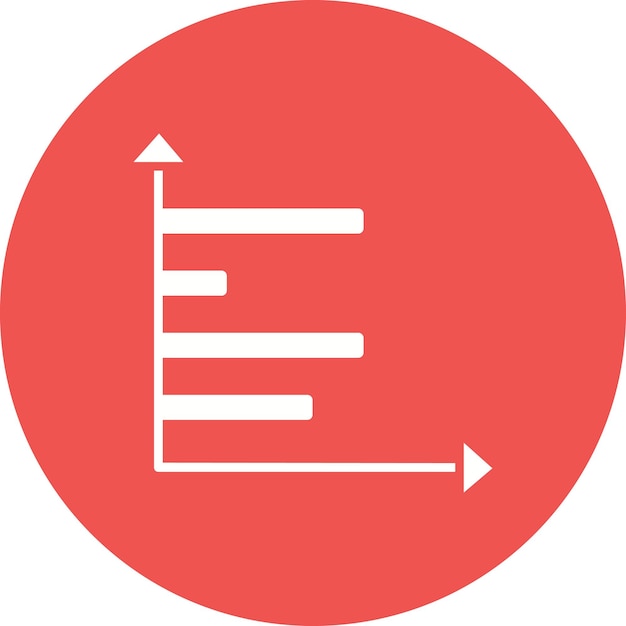 L'icône Vectorielle Du Graphique à Barres Horizontales Peut être Utilisée Pour L'icône D'infographie