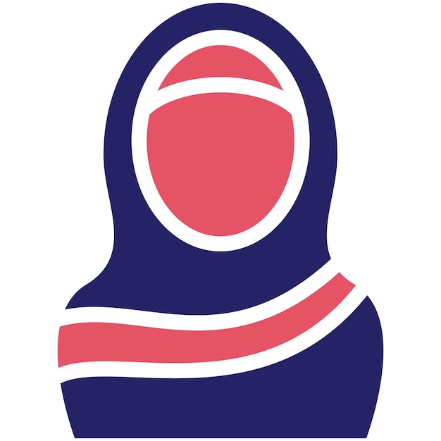 Vecteur l'icône vectorielle du hijab est une illustration de l'icône du ramadan.