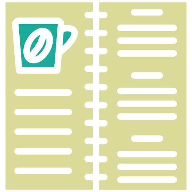 Vecteur l'icône vectorielle du menu du café est une illustration de l'icône du café.