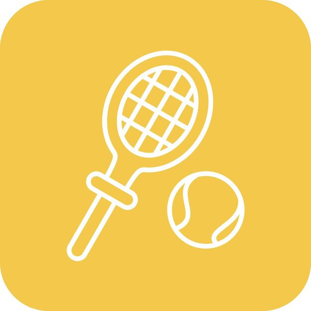L'icône vectorielle du tennis peut être utilisée pour l'icône sportive