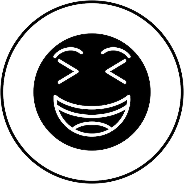 L'icône Vectorielle Du Visage Souriant Peut être Utilisée Pour Le Jeu D'icônes Emoji