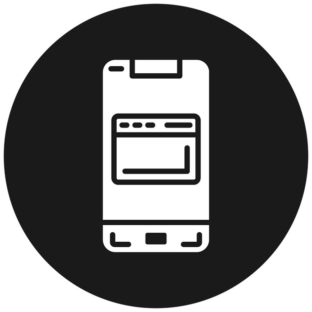 L'icône vectorielle du Web mobile peut être utilisée pour le jeu d'icônes des applications mobiles