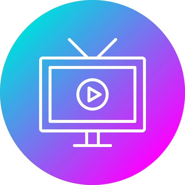 L'icône Vectorielle De L'écran Tv Peut être Utilisée Pour Le Jeu D'icônes De Divertissement