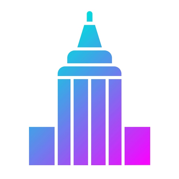 Vecteur l'icône vectorielle de l'empire state building peut être utilisée pour le jeu d'icônes des monuments