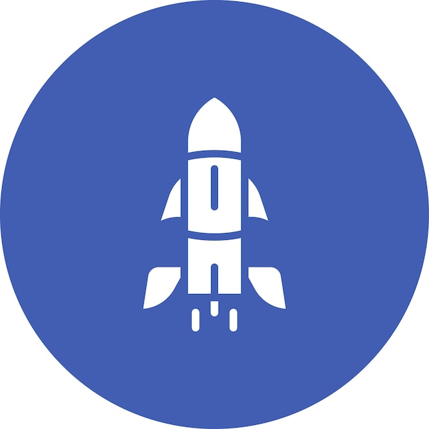 Vecteur l'icône vectorielle de la fusée de l'armée illustration de l'icône militaire