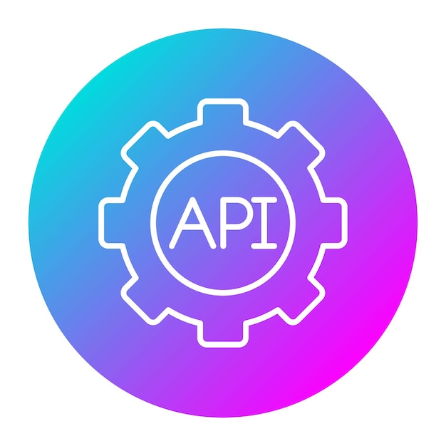 L'icône vectorielle de l'interface de programmation d'application peut être utilisée pour l'icône sans code