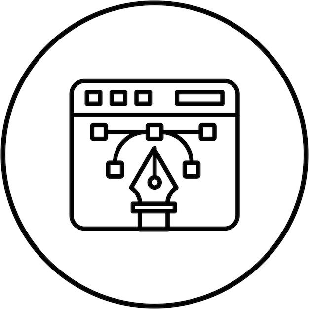 L'icône vectorielle de l'interface utilisateur peut être utilisée pour le jeu d'icônes de programmation informatique