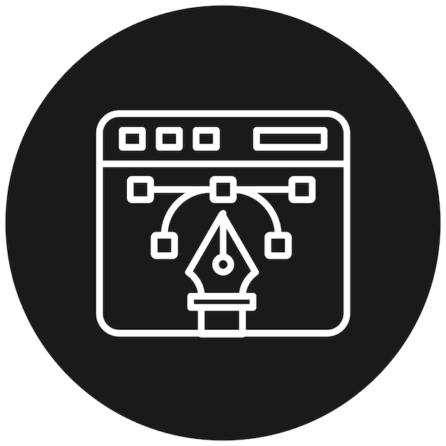 L'icône vectorielle de l'interface utilisateur peut être utilisée pour le jeu d'icônes de programmation informatique