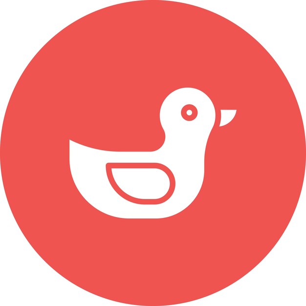 Vecteur l'icône vectorielle de jouet du canard est une illustration de l'icône de la maternelle.