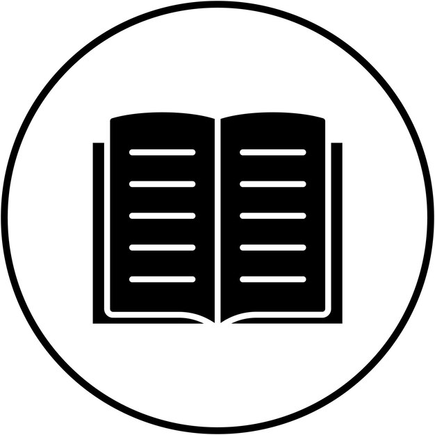 L'icône vectorielle de livre ouvert peut être utilisée pour l'icône de bibliothèque
