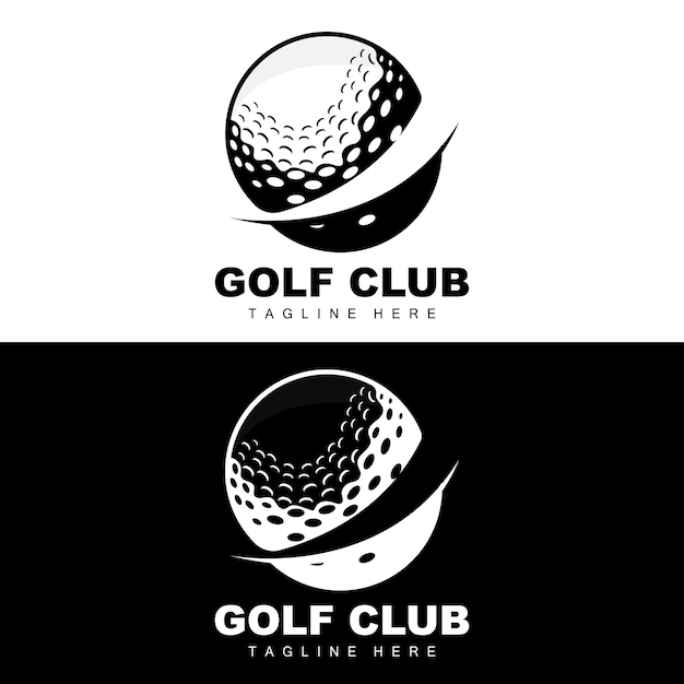 Icône Vectorielle Logo Bâton De Balle De Golf Et Illustration De Concept Rétro De Jeux De Plein Air De Golf