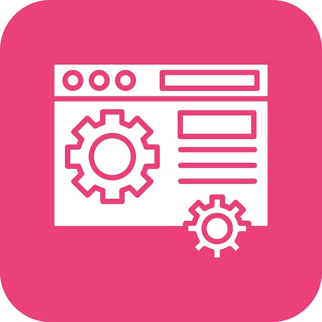 Icône vectorielle de maintenance Web Peut être utilisée pour le codage et le développement d'icônes