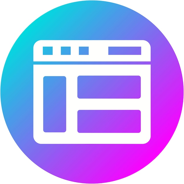 L'icône vectorielle de mise en page du site Web peut être utilisée pour le jeu d'icônes de programmation informatique