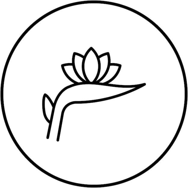 Vecteur l'icône vectorielle de l'oiseau du paradis peut être utilisée pour l'icône des fleurs