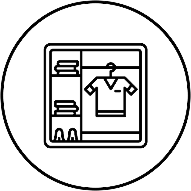 Vecteur l'icône vectorielle de l'organisateur d'accueil peut être utilisée pour le nettoyage et le dépoussiérage de l'icône