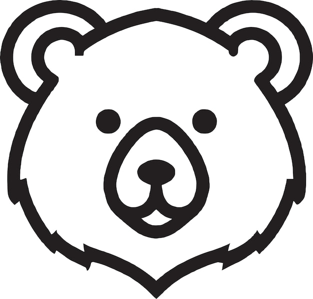 Icône Vectorielle De L'ours Panda Avec Nœud Papillon Pour Les Dessins à Thème De Mode Et De Style