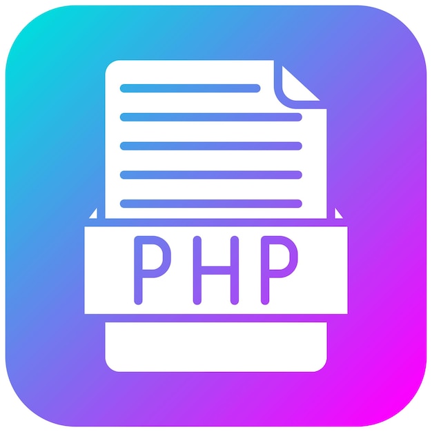 L'icône vectorielle PHP peut être utilisée pour l'icône des formats de fichier