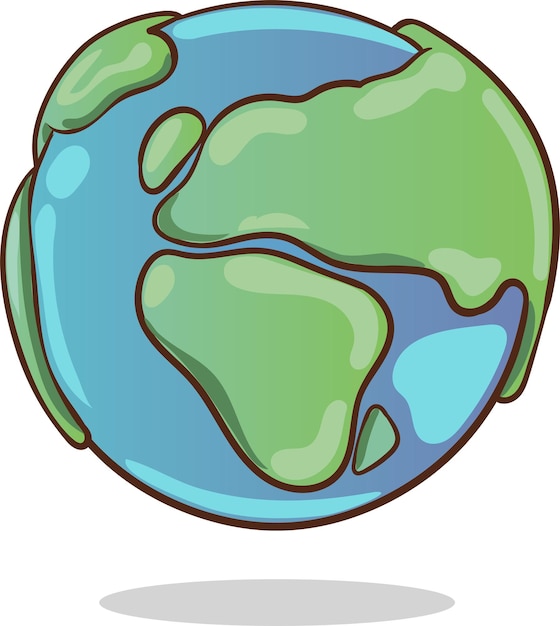Vecteur icône vectorielle de la planète terre sur fond blanc jour de la terre ou concept de conservation de l'environnement