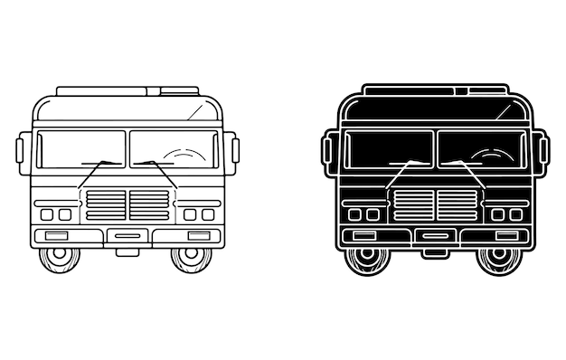 Icône Vectorielle Plate De Camion De Livraison D'expédition Rapide Icône De Camion De Livraison Rapide Expédition Rapide