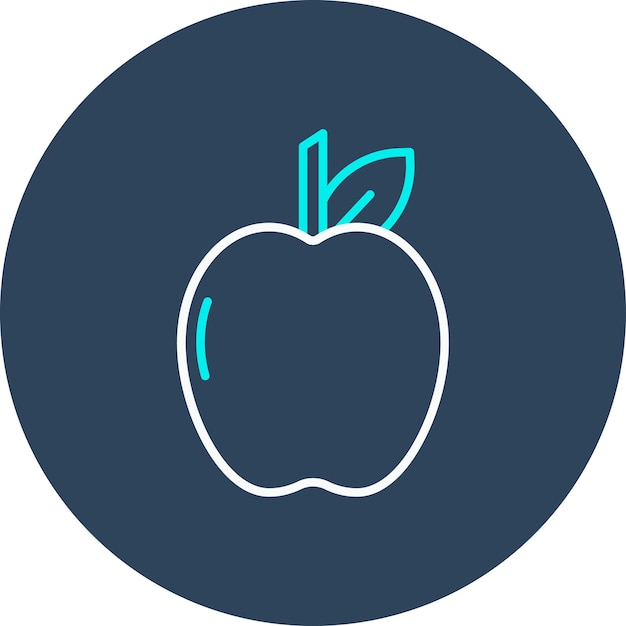 L'icône Vectorielle De La Pomme Peut être Utilisée Pour L'icône Du Matin Et Du Petit Déjeuner