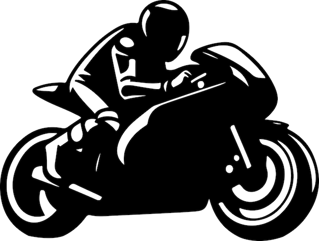 Vecteur l'icône vectorielle de la pose minimale du pilote de moto gp dans le style plat silhouette de couleur noire fond blanc 2