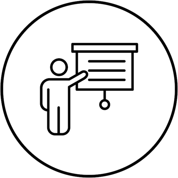 Icône vectorielle de présentation peut être utilisée pour l'ensemble d'icônes de communication