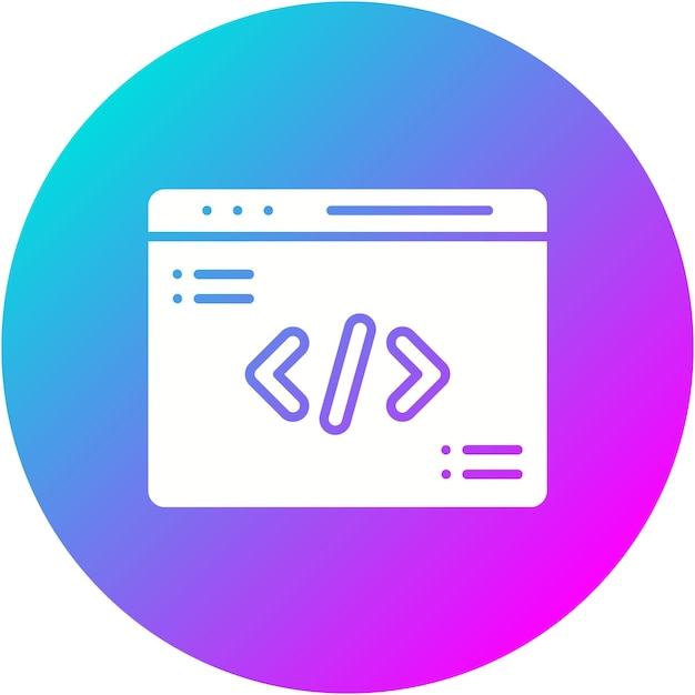 L'icône Vectorielle De Programmation Web Peut être Utilisée Pour L'apprentissage De L'icône