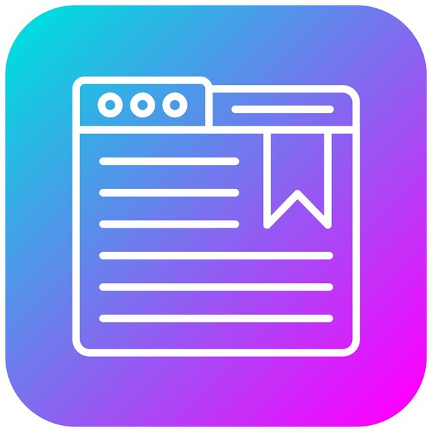 Icône vectorielle de signets de site Web Peut être utilisée pour les icônes Business et HR