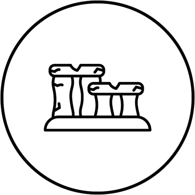 Vecteur l'icône vectorielle de stonehenge peut être utilisée pour le jeu d'icônes de la civilisation ancienne