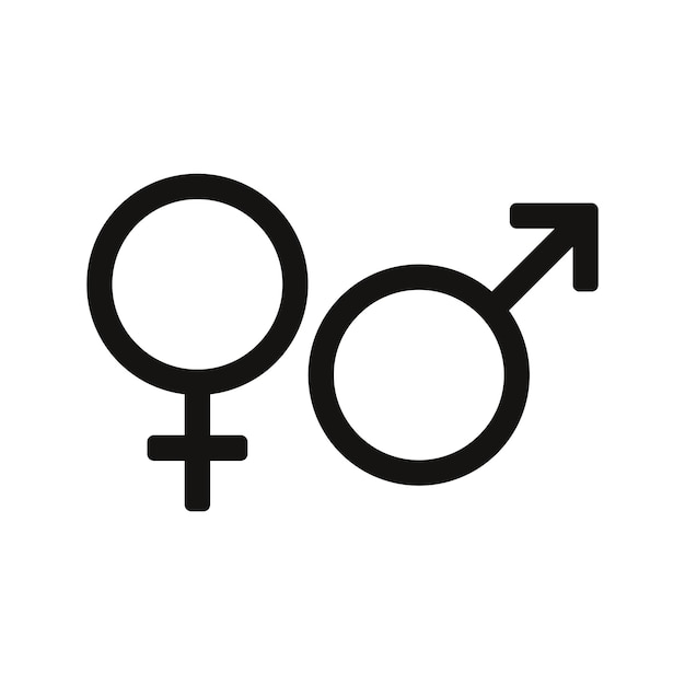 Vecteur icône vectorielle symbole masculin féminin