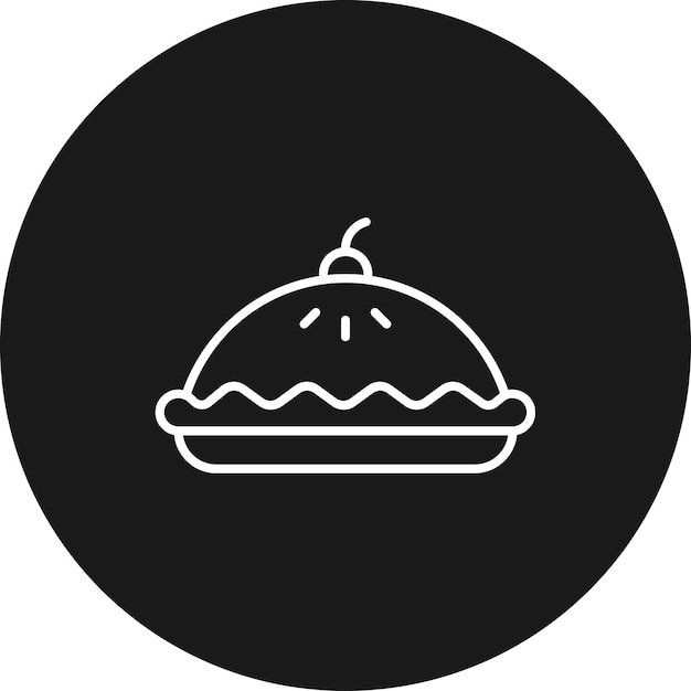 Vecteur l'icône vectorielle de la tarte aux cerises peut être utilisée pour l'icône d'automne