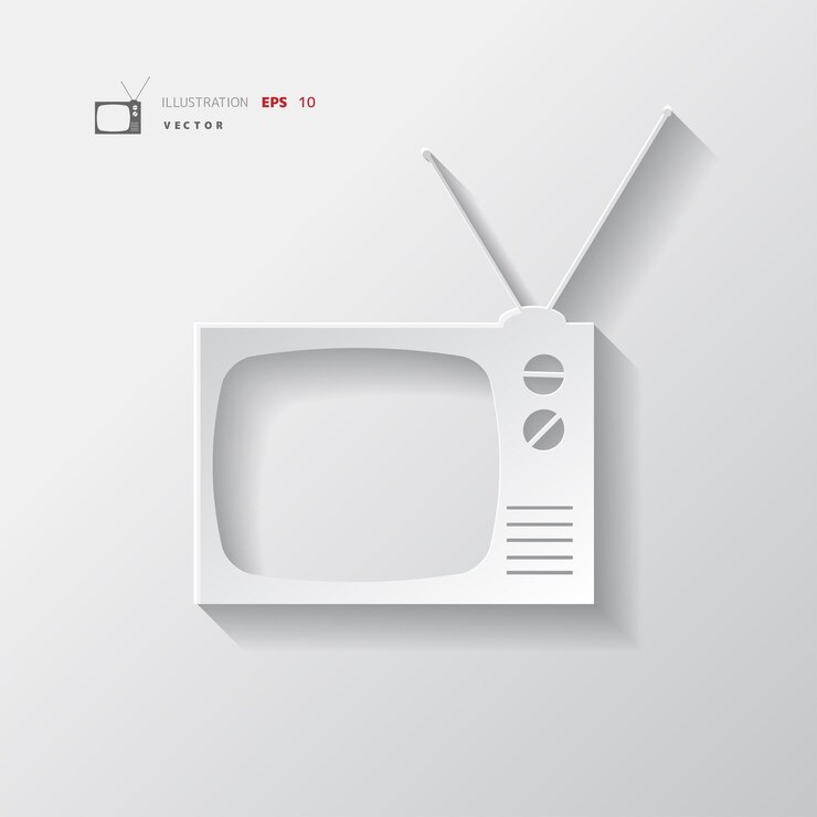 Vecteur icône vectorielle de télévision rétro