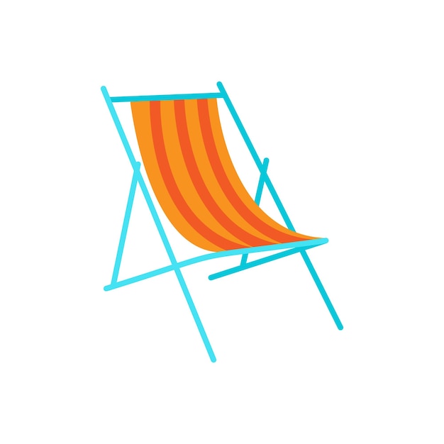 Vecteur icône vectorielle transat de plage avec parapluie illustration chaise longue en bois summertime se détendre ou se reposer saison piscine et mer aquapark ou plage bain de soleil vacances et vacances