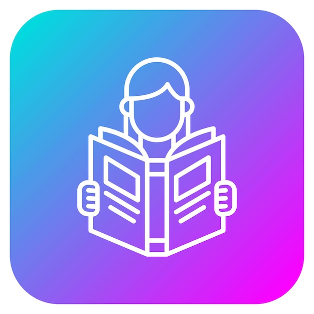 L'icône vectorielle de Women Reading Book peut être utilisée pour le jeu d'icônes de la bibliothèque