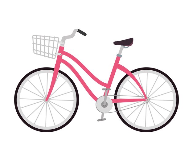 Vecteur icône de vélo moderne isolée sur fond blanc