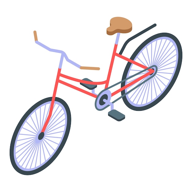 Vecteur icône de vélo de ville isométrique de l'icône de vecteur de vélo de ville pour la conception de sites web isolée sur fond blanc