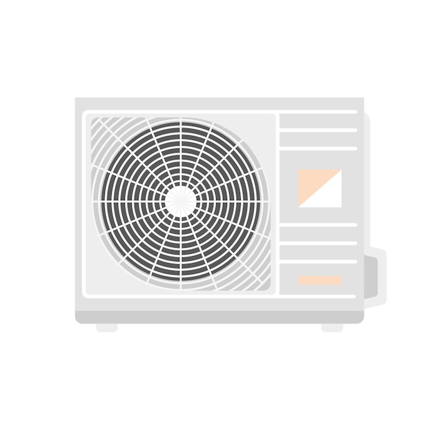 Icône de ventilateur de climatiseur extérieur Illustration plate de l'icône de vecteur de ventilateur de climatiseur extérieur pour la conception de sites Web