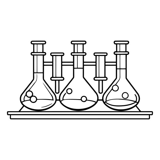 Icône De Verrerie De Laboratoire Illustration Conjointe D'une Icône Vectorielle De Vernier De Laboratoire Pour La Conception De Sites Web Isolée Sur Un Fond Blanc