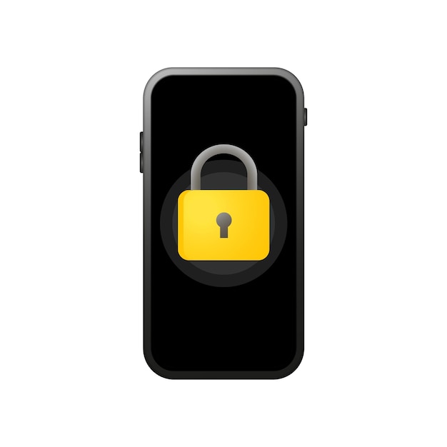 Icône de verrouillage de smartphone. Code de sécurité. Élément de l'icône de cybersécurité pour le concept mobile et les applications Web. Verrouiller un téléphone intelligent peut être utilisé pour le Web et le mobile. Vecteur sur fond blanc isolé. EPS 10.