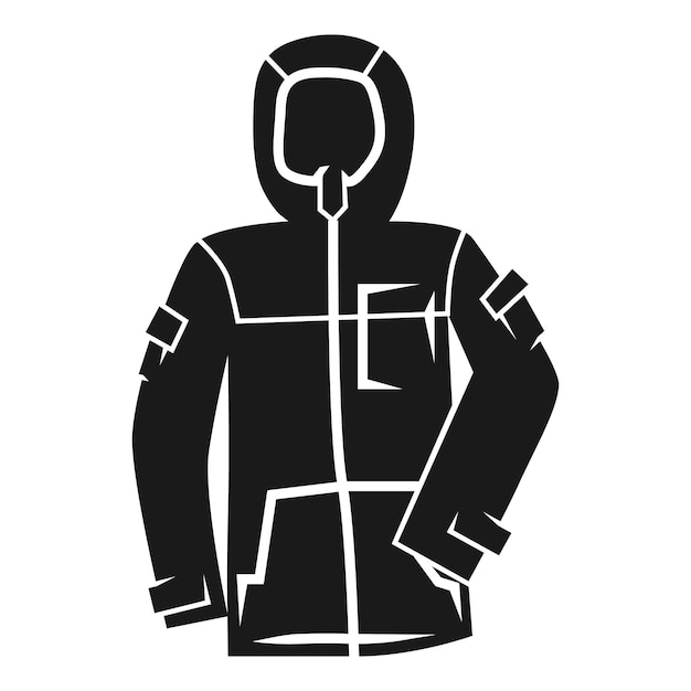 Icône de veste de ski d'hiver Illustration simple de l'icône vectorielle de veste de ski d'hiver pour la conception de sites Web isolée sur fond blanc