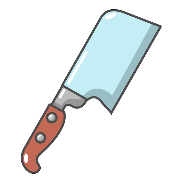 Vecteur icône de viande de couteau illustration de dessin animé d'icône de vecteur de viande de couteau pour le web