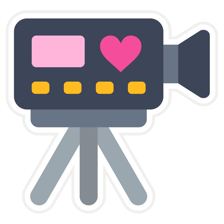 Vecteur icône de vidéo de mariage