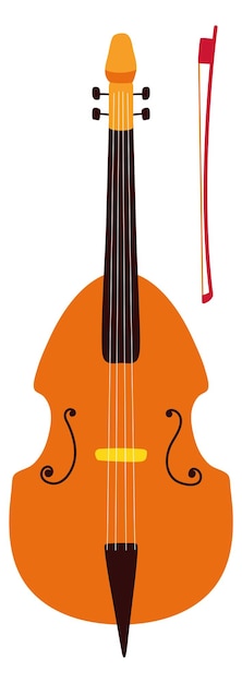 Vecteur icône de violoncelle instrument de musique à cordes d'orchestre classique