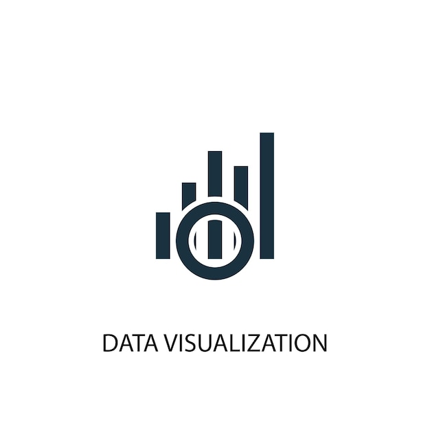 icône de visualisation de données. Illustration d'élément simple. conception de symboles de concept de visualisation de données à partir d'analyses, collection de recherche. Peut être utilisé pour le web et le mobile.