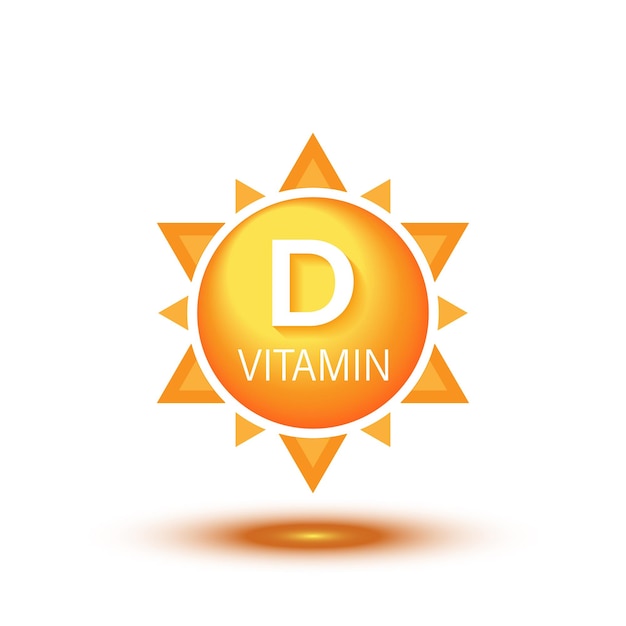 Icône de vitamine D dans un style plat Illustration vectorielle de supplément chimique sur fond blanc isolé Concept d'entreprise de signe de pharmacie