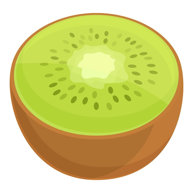 Icône de vitamine Kiwi Dessin animé de l'icône de vecteur de vitamine Kiwi pour la conception de sites Web isolée sur fond blanc