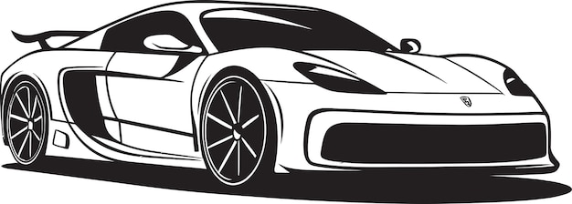 Icône de voiture emblématique Adrenaline Affinity Speed Demon Design Logo Icône vectorielle
