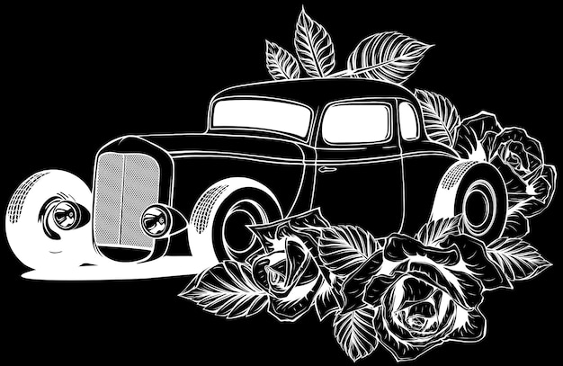 icône de voiture de hot rod style d'icône vectorielle illustration de véhicule icône de stock